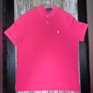 Polo Ralph Lauren PINK Polo shirt, custom fit, new no tag, Men’s L